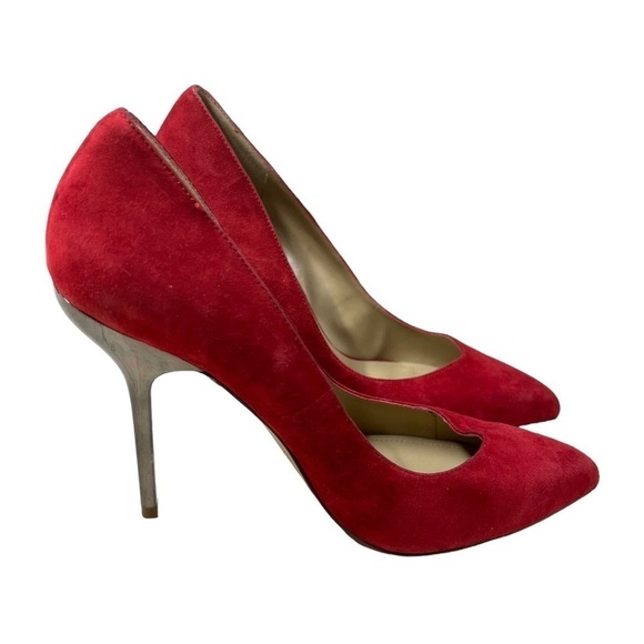 ALDO Red Suede Leather Stiletto Heels - Picture 12 of 15